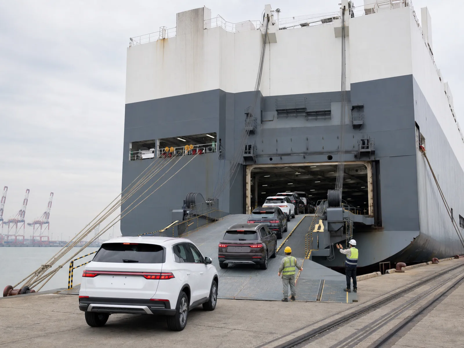 Loaded onto RoRo vessel